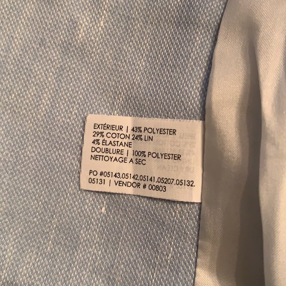 Club Monaco Baby Blue Linen Blazer - Picture 4 of 4